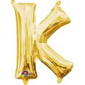 Anagram 16 in. Letter K Gold Supershape Foil Balloon 78477